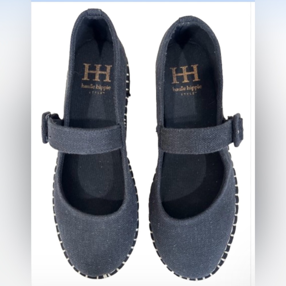 Size 8.5 NEW Haute Hippie Espadrilles in Black and Tan